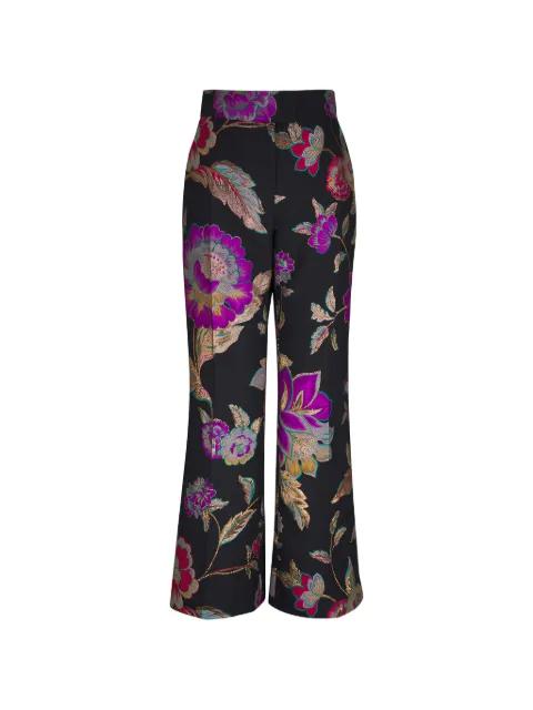 jacquard floral trousers by VALENTINO