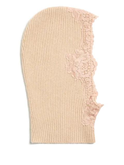 lace cashmere balaclava by VALENTINO