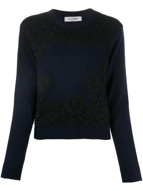 lace overlay jumper by VALENTINO