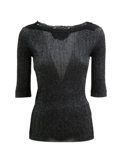 lace ribbed top by VALENTINO