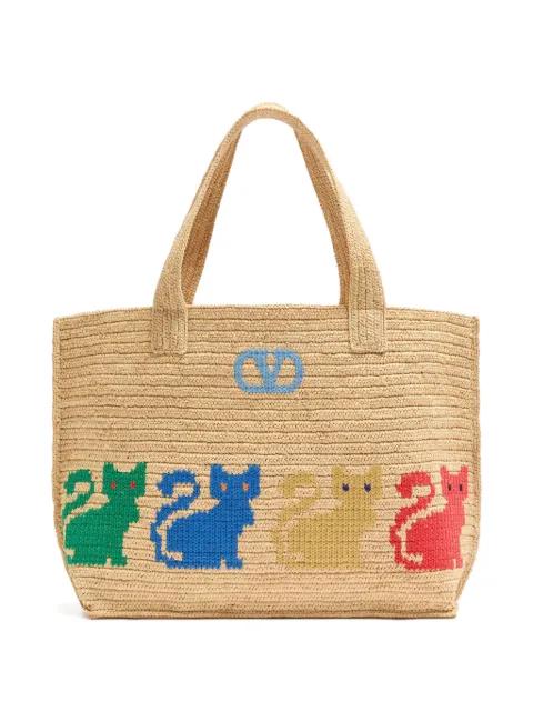 large Raffiachat tote bag by VALENTINO