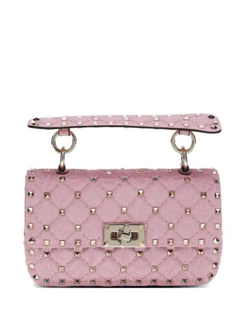 leather rockstud-embellished shoulder bag by VALENTINO