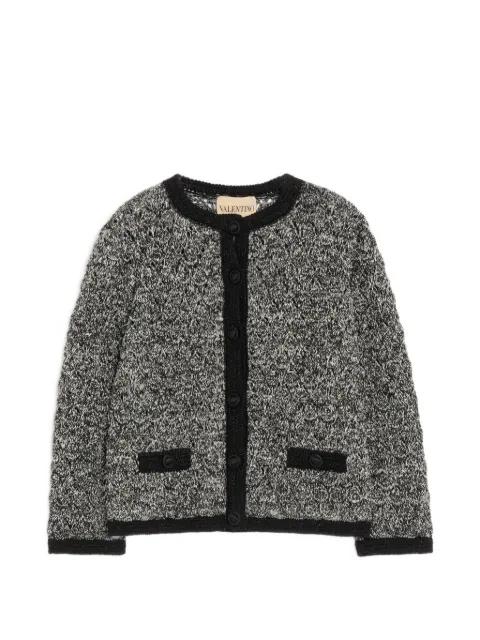 linen and lurex knitted jacket by VALENTINO