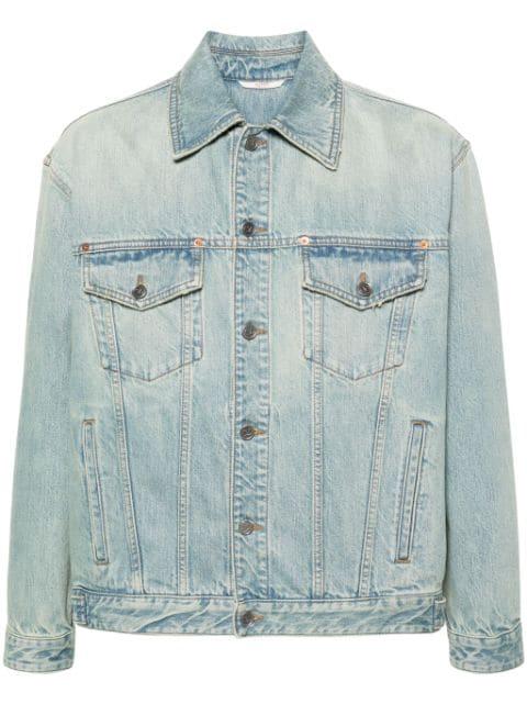logo-embossed denim jacket by VALENTINO