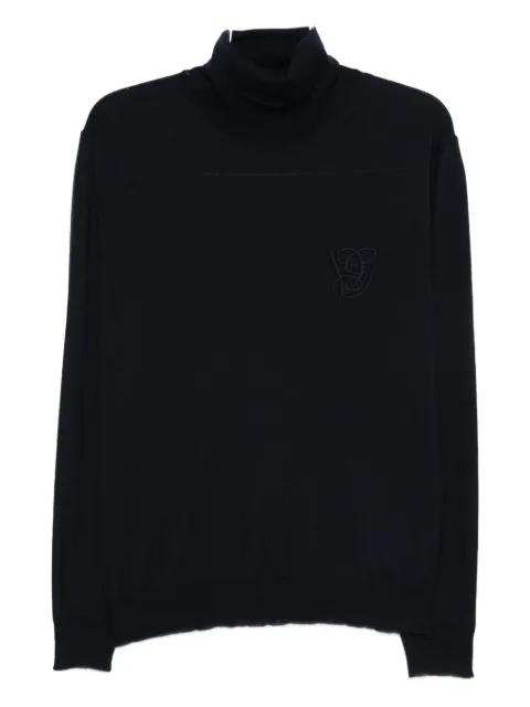 logo-embroidery turtleneck wool sweater by VALENTINO