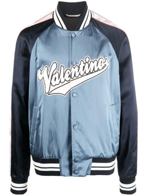 logo-patch bomber jacket by VALENTINO