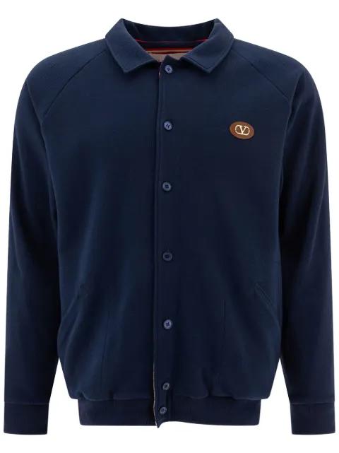 logo-patch cardigan by VALENTINO