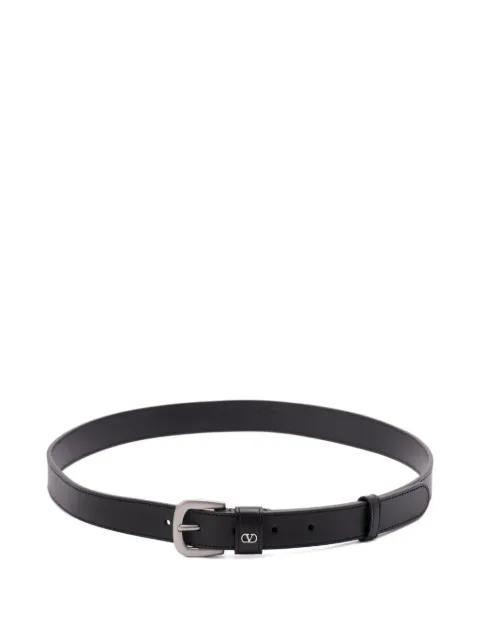 logo-plaque leather belt by VALENTINO