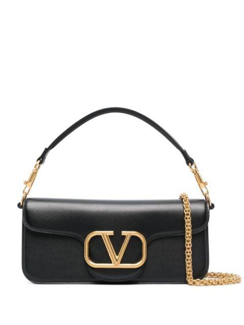 logo-plaque leather shoulder bag by VALENTINO