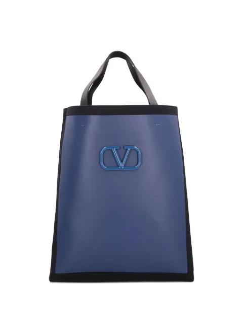 logo-plaque tote bag by VALENTINO
