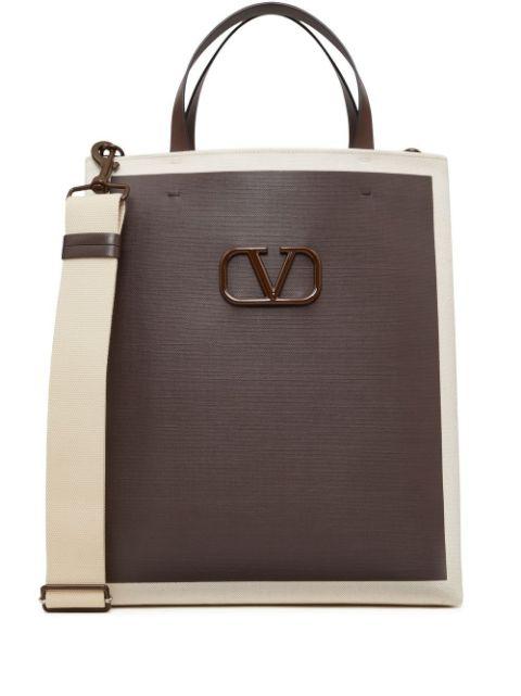 logo-plaque tote bag by VALENTINO