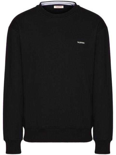 logo-print cotton sweatshirt by VALENTINO