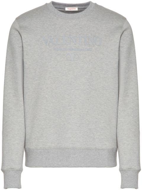 logo-print cotton sweatshirt by VALENTINO