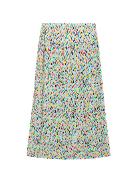 logo-print midi skirt by VALENTINO
