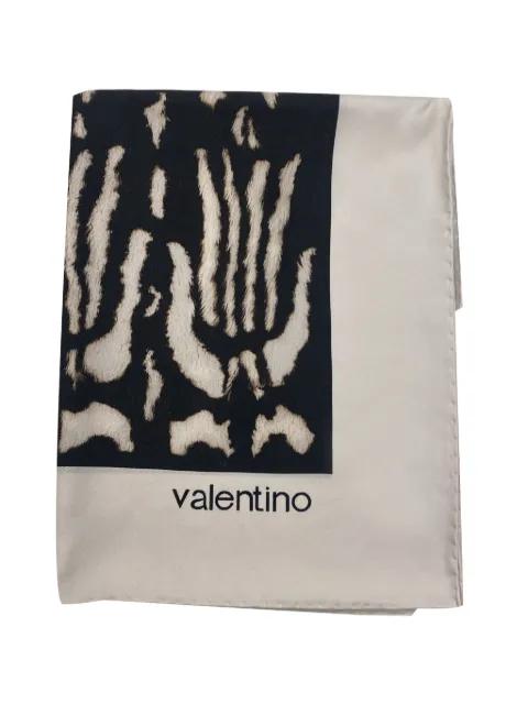 logo-print silk scarf by VALENTINO