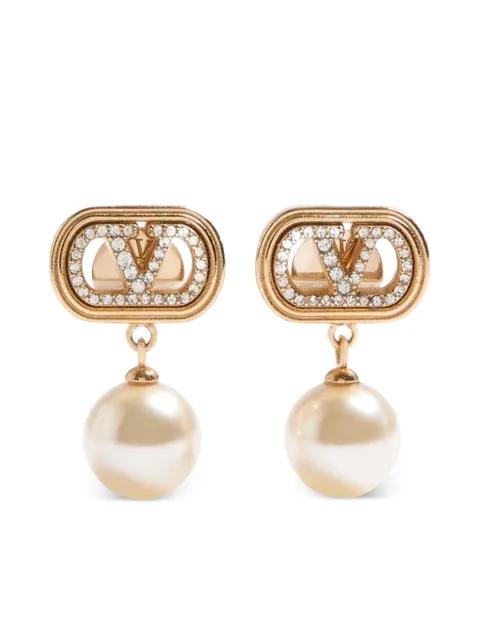 logo signature earrings by VALENTINO