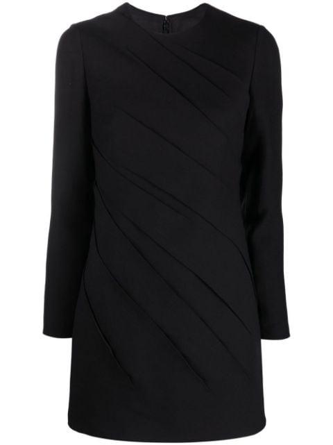 long-sleeve gathered minidress by VALENTINO