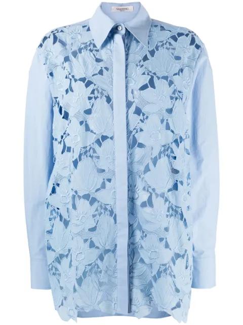 long-sleeve lace shirt by VALENTINO