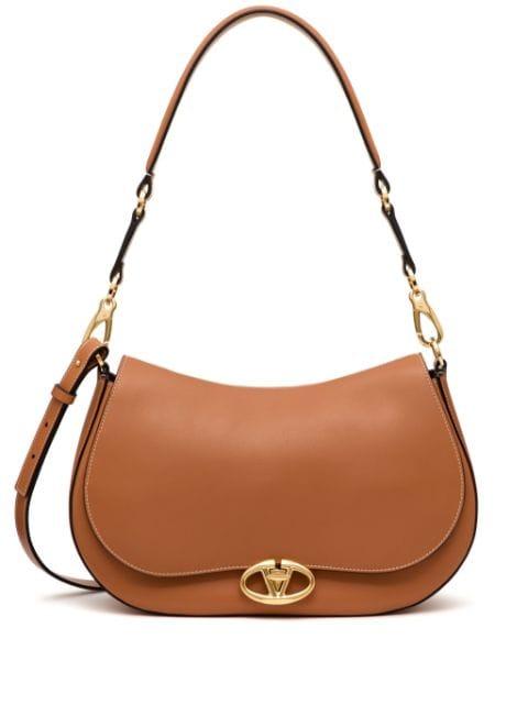 medium Ohval leather shoulder bag by VALENTINO