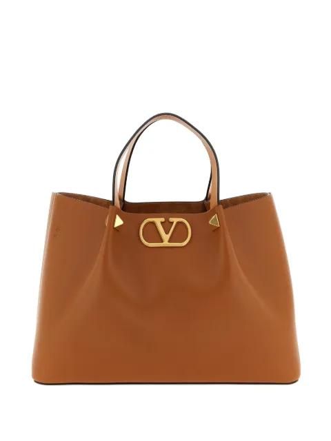 medium studded V-logo tote bag by VALENTINO