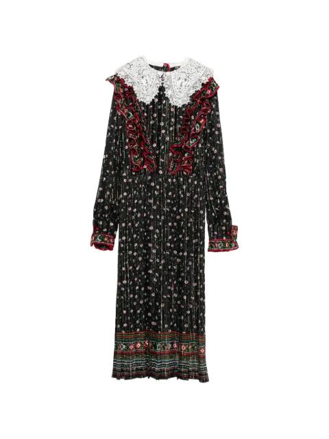 midi floral-print dress by VALENTINO