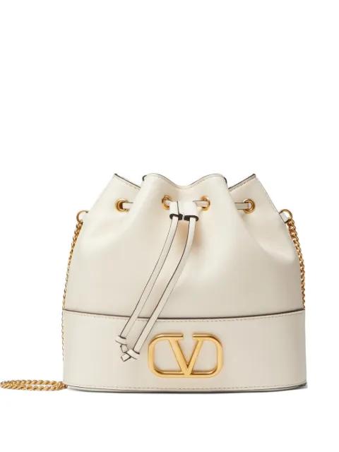 mini VLogo Signature bucket bag in nappa leather by VALENTINO
