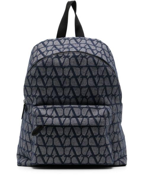 monogram-pattern zipped backpack by VALENTINO