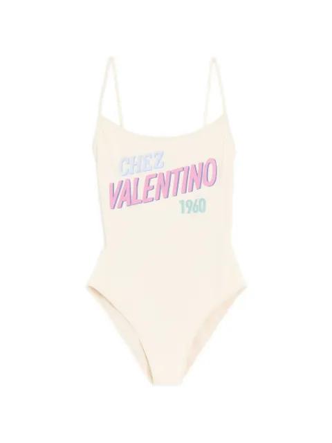 one-piece swimsuit with Chez 1960 print by VALENTINO