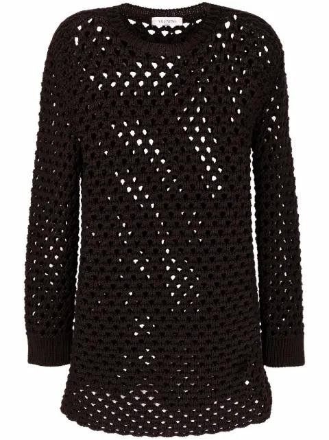 open-knit jumper by VALENTINO