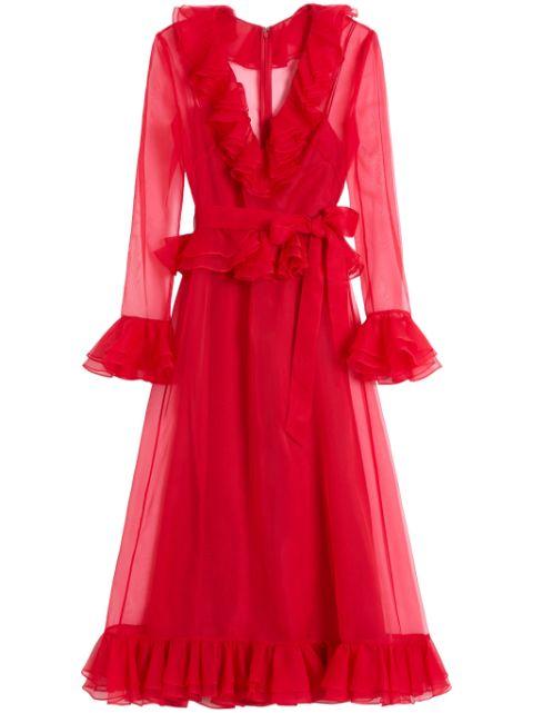 organza midi dress by VALENTINO