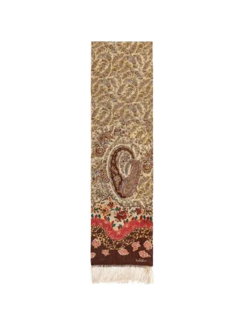 paisley fringed scarf by VALENTINO