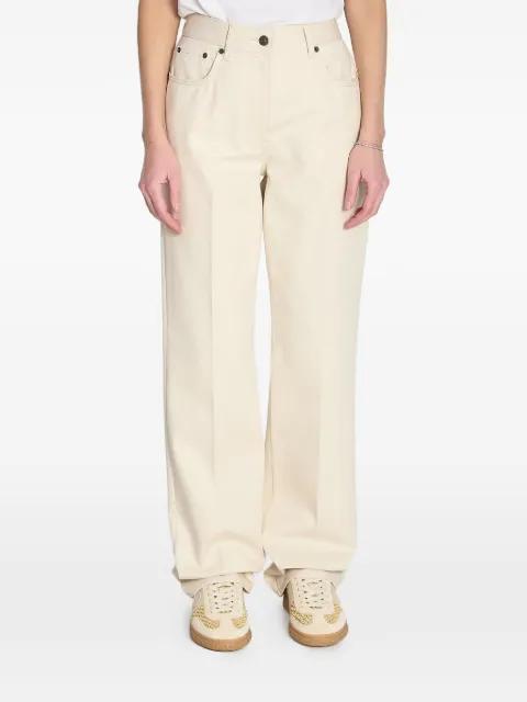 pleated gold detail jeans by VALENTINO