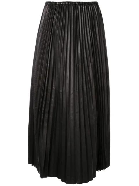 pleated leather skirt by VALENTINO