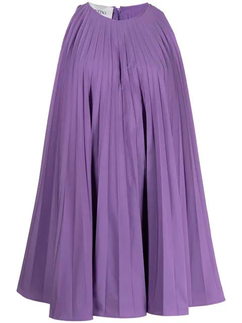 pleated sleeveless minidress by VALENTINO