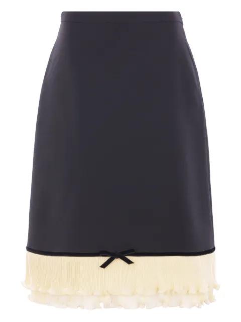pleated-trim bow skirt by VALENTINO