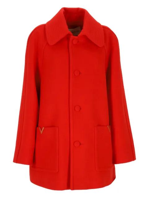pocket-detail coat by VALENTINO