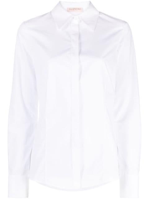 pointed-collar long-sleeve shirt by VALENTINO