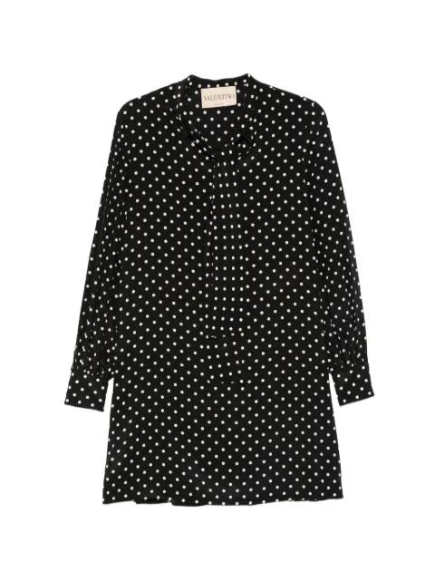 polka-dot pussy-bow mini dress by VALENTINO