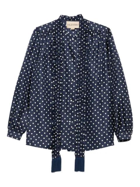 polka-dot ruffled shirt by VALENTINO
