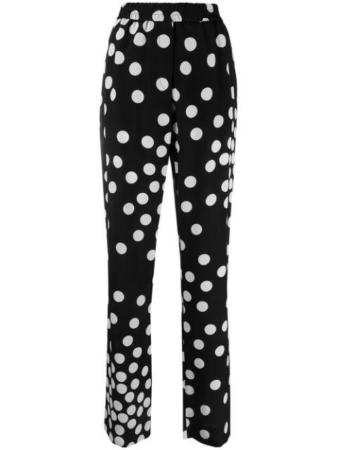 polka-dot straight-leg trousers by VALENTINO