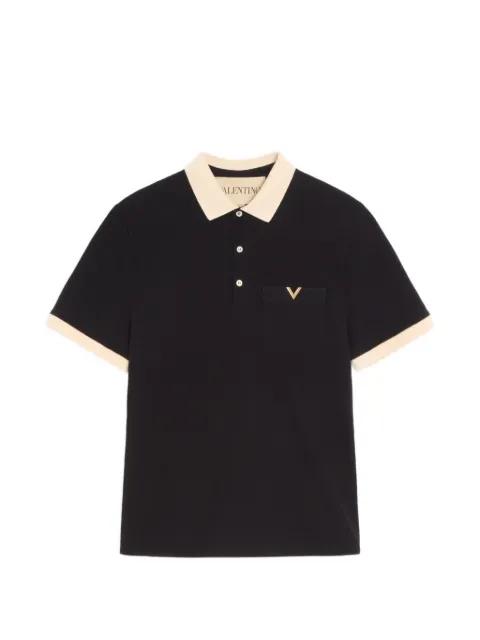 polo shirt in cotton piquet with Vgold by VALENTINO