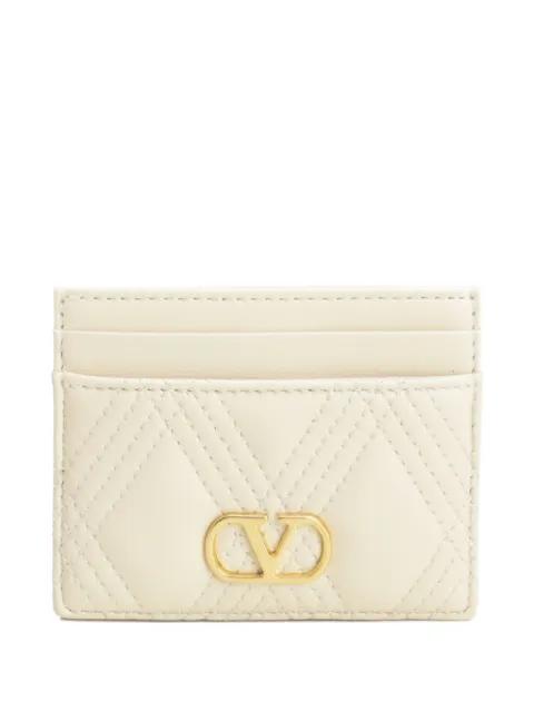 quilted VLogo card holder by VALENTINO