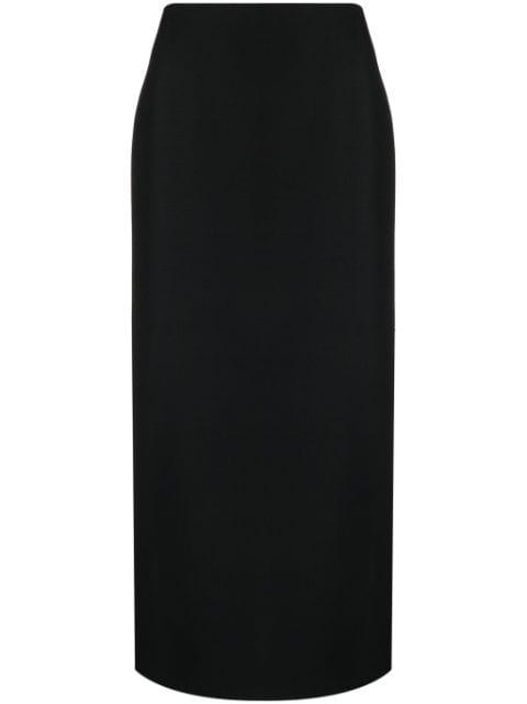 rear-slit midi skirt by VALENTINO
