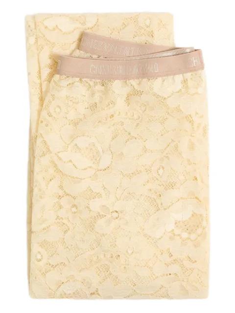 rebrodé lace tights by VALENTINO