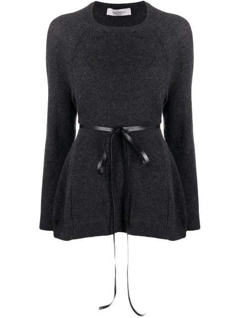 ribbon belted jumper by VALENTINO