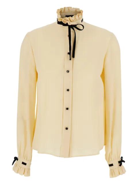 ruffled high-neck shirt by VALENTINO
