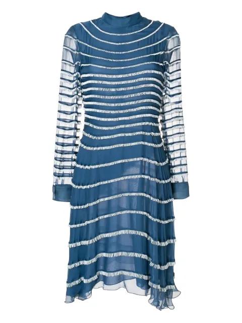 ruffled midi dress by VALENTINO