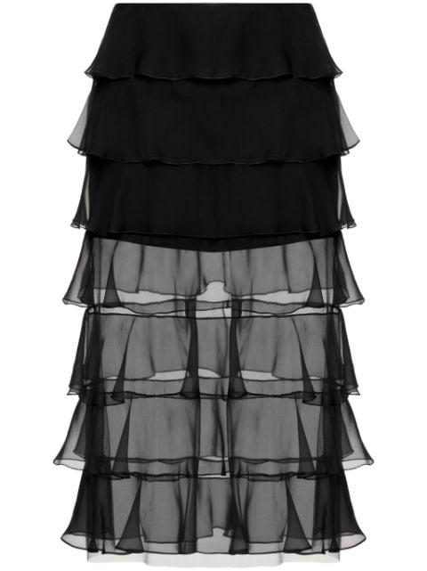 ruffled midi skirt by VALENTINO