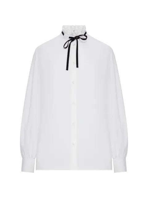 ruffled tie-detail shirt by VALENTINO