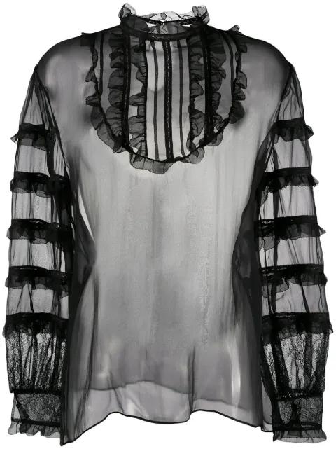 sheer organza blouse by VALENTINO